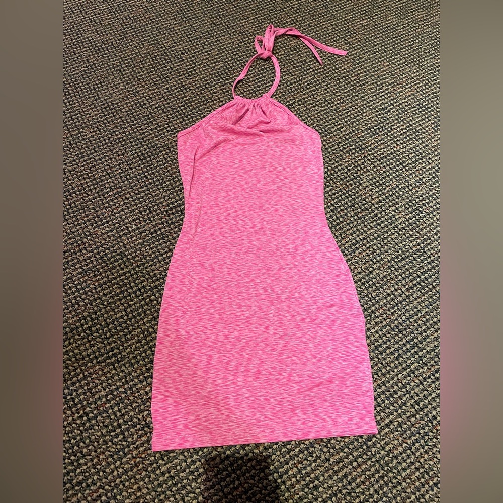 Pink halter style dress XS